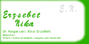 erzsebet nika business card