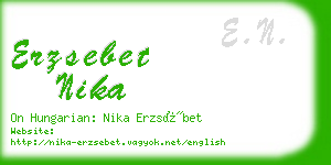 erzsebet nika business card